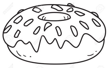 Бублик раскраска для детей