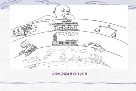 Биосфера земли рисунок карандашом