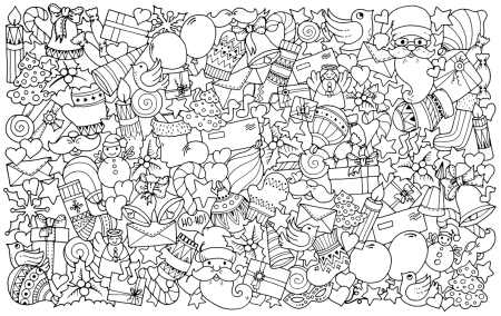 Новогодние раскраски антистресс
