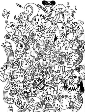 Дудлинг для начинающих монстрики