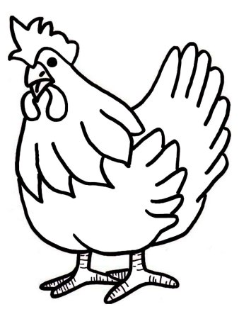 Курица раскраска