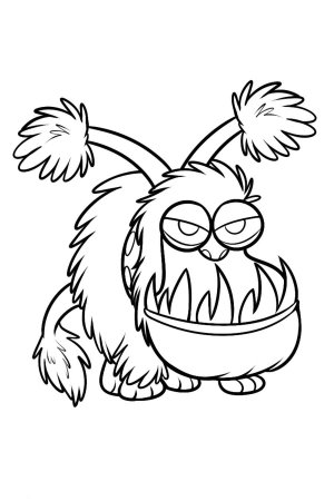 Фиолетовый Миньон раскраска