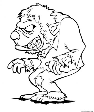 Страшное чудовище раскраска