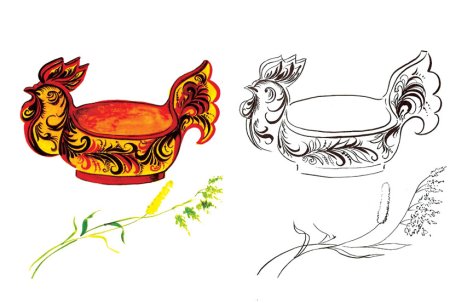 Эскиз предмета народного быта