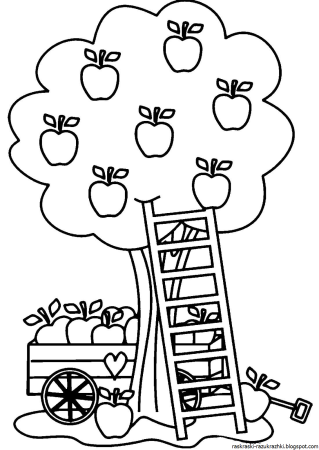 Сады. Раскраска