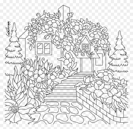 Сады. Раскраска