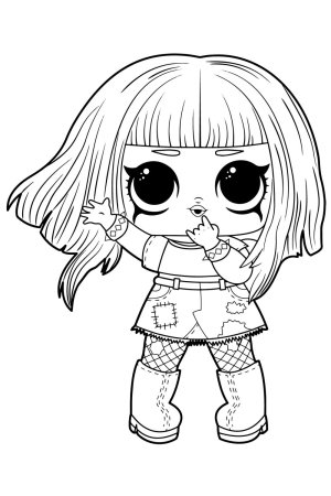 Раскраска кукла