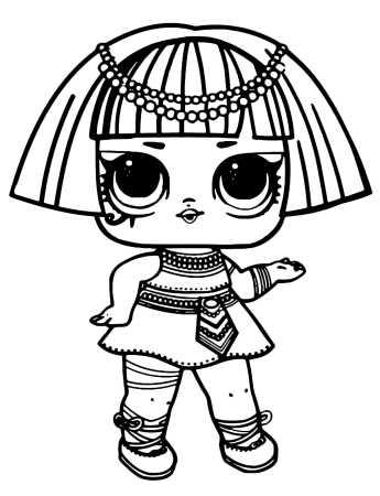 Кукла раскраска для детей