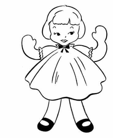 Кукла раскраска для детей