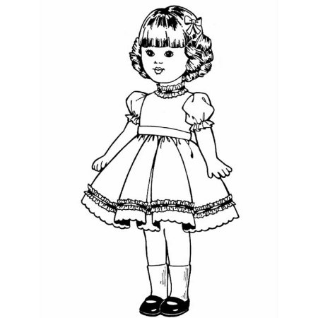 Кукла раскраска для детей