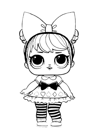 Кукла раскраска для малышей
