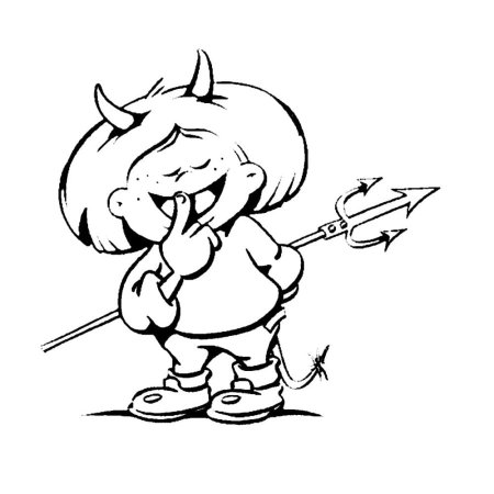 Раскраска чертенок