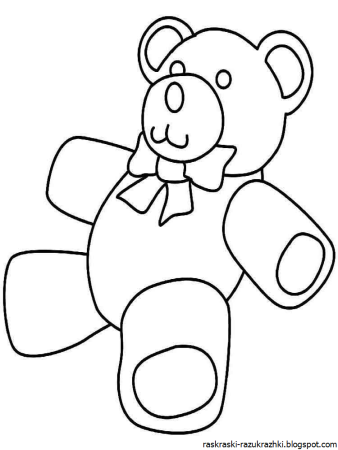 Медвежонок раскраска для детей