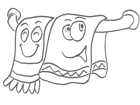 Шарф раскраска для детей