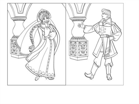 Елисей сказка о царевне и семи богатырях раскраска