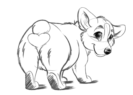 Раскраска корги