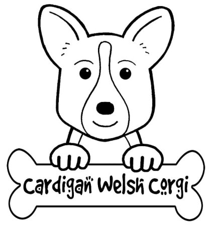 Королевский корги раскраска