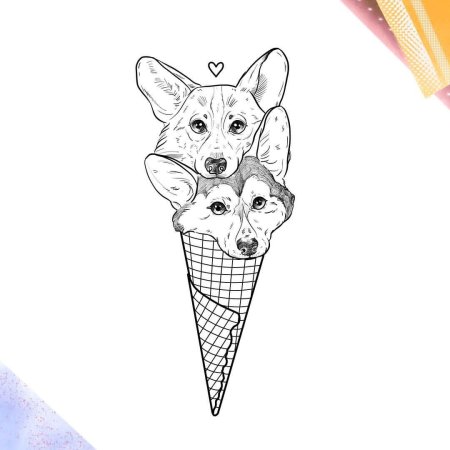 Раскраска антистресс корги