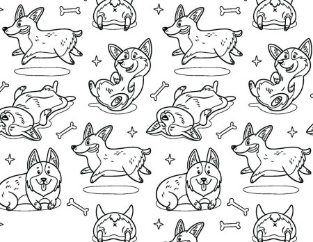 Раскраска корги