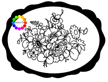 Раскрашивание Жостовский поднос