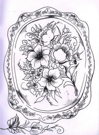 Жостовский поднос раскраска