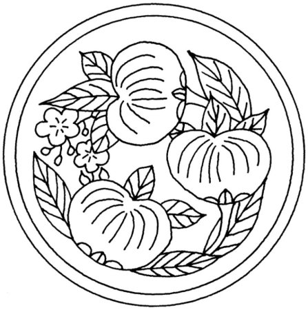 Рисование растительного узора в круге