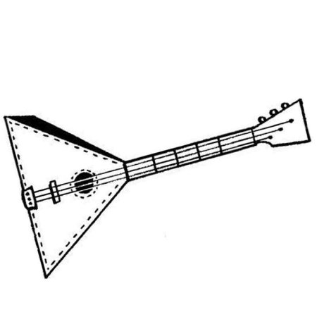 Русский народный инструмент балалайка раскраска