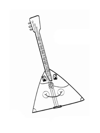 Балалайка раскраска для детей