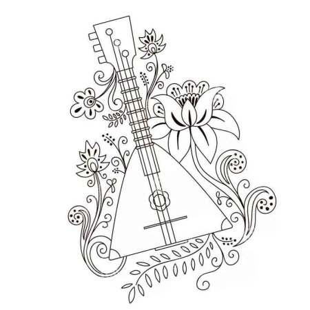 Балалайка раскраска