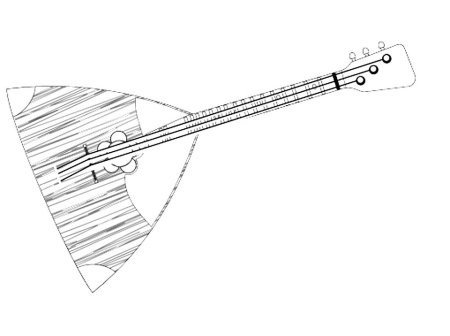 Балалайка раскраска для детей