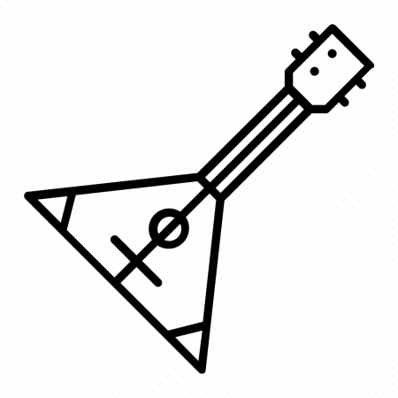 Русский народный музыкальный инструмент балалайка раскраска