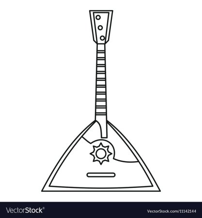 Балалайка трафарет