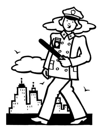 Полицейский для раскрашивания