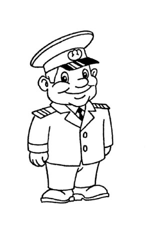 Милиционер раскраска для детей