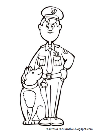 Полицейский рисунок карандашом