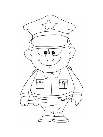 Полиция глазами детей раскраски