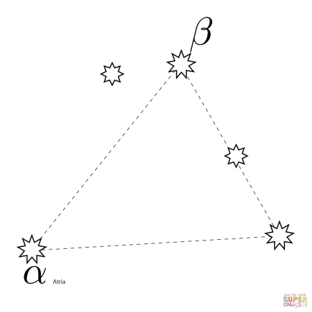 Раскраска большая Медведица Созвездие для детей