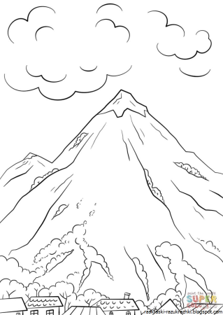 Гора Эльбрус раскраска