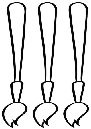 Кисточка раскраска