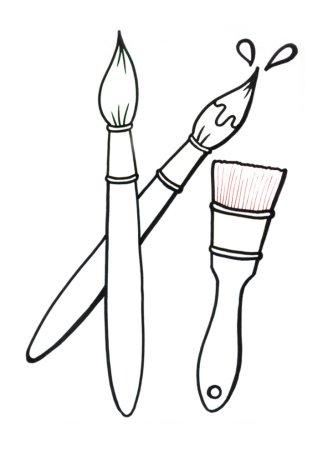 Кисточка раскраска