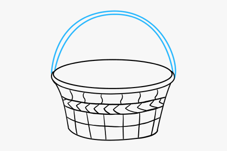 Корзина раскраска для детей