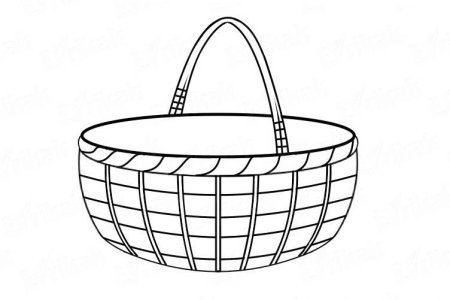 Корзинка раскраска пустая