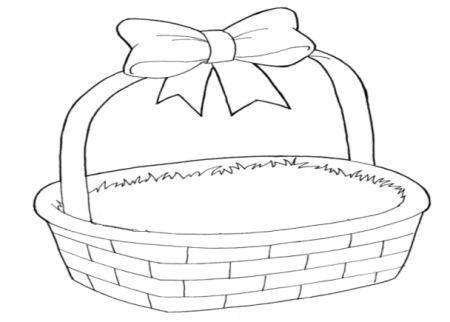 Корзина раскраска для детей