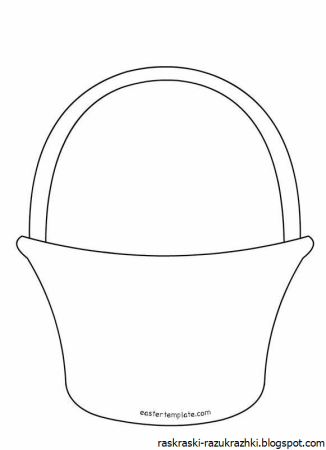 Корзинка с цветами раскраска