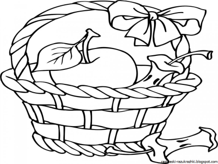 Корзинка раскраска