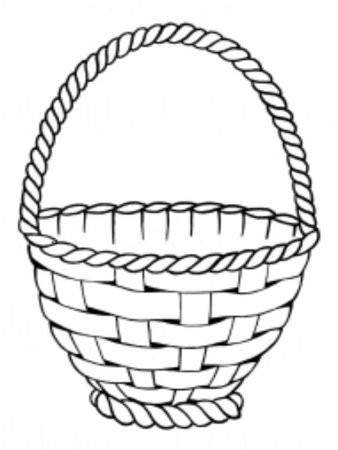 Корзина с грибами раскраска