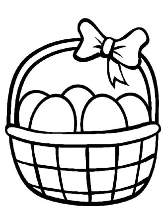 Корзина раскраска для детей