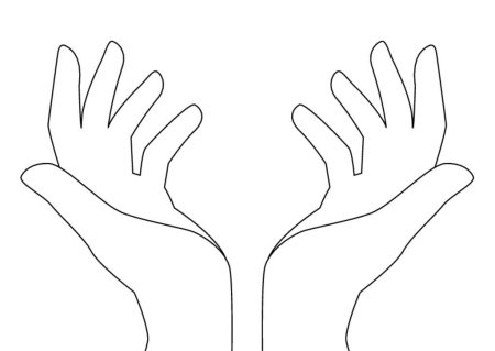 Ладонь раскраска для детей