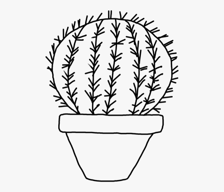 Кактус трафарет