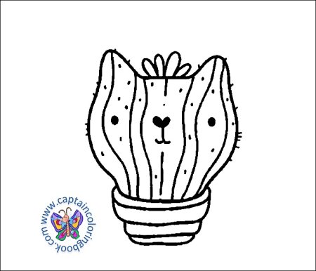 Кактус мексиканский раскраска